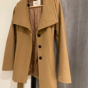Camel Babaton pea coat xs